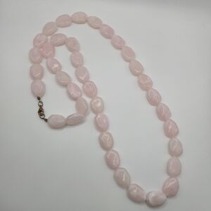 Long Pink Beaded Necklace